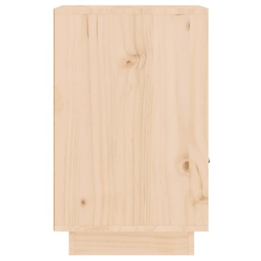 vidaXL Κομοδίνο Λευκό 40x34x55cm από Μασίφ Ξύλο Πεύκου 1 τεμ.