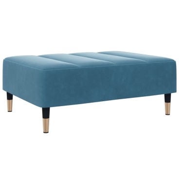 vidaXL Υποπόδιο Μπλε 77x55x31cm Βελούδινο 1 τεμ.