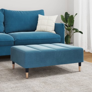 vidaXL Υποπόδιο Μπλε 77x55x31cm Βελούδινο 1 τεμ.