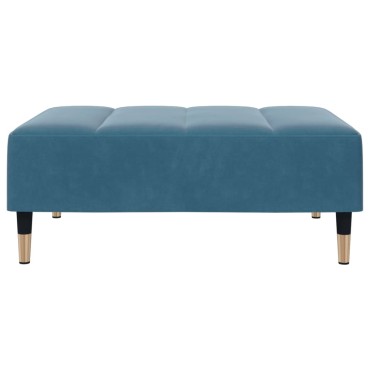 vidaXL Υποπόδιο Μπλε 77x55x31cm Βελούδινο 1 τεμ.