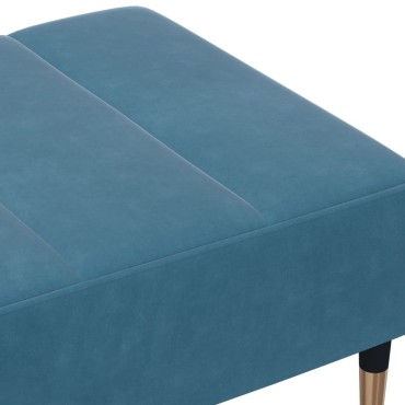 vidaXL Υποπόδιο Μπλε 77x55x31cm Βελούδινο 1 τεμ.