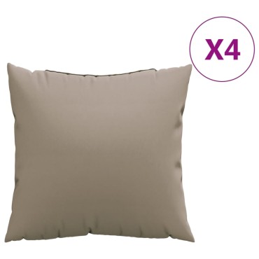 vidaXL Μαξιλάρια Καναπέ 4 τεμ. Taupe 60x60cm Υφασμάτινα