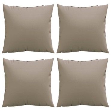 vidaXL Μαξιλάρια Καναπέ 4 τεμ. Taupe 60x60cm Υφασμάτινα
