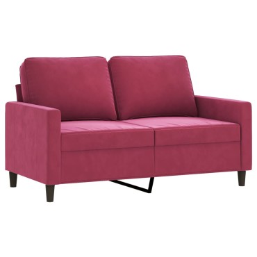 vidaXL Σετ Σαλονιού 4 τεμ. Μπορντό Βελούδινες 78x77x80cm  Διθέσιος Τριθέσιος