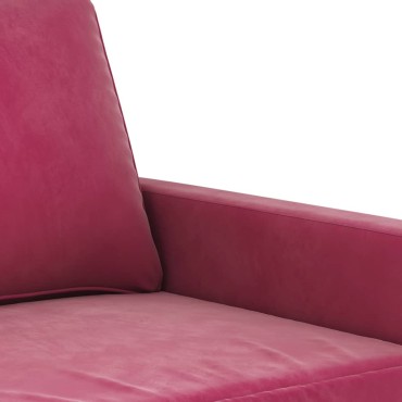 vidaXL Σετ Σαλονιού 4 τεμ. Μπορντό Βελούδινες 78x77x80cm  Διθέσιος Τριθέσιος