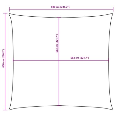 vidaXL Πανί Σκίασης Τετράγωνο Πορτοκαλί 6 x 6 μ. από Ύφασμα Oxford