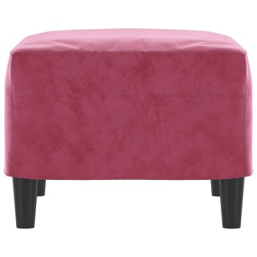 vidaXL Υποπόδιο Μπορντό 60x50x41cm Βελούδινο 1 τεμ.
