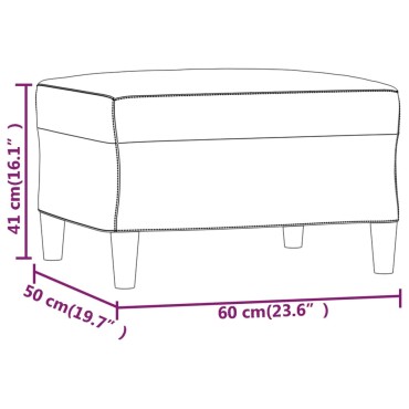 vidaXL Υποπόδιο Μπορντό 60x50x41cm Βελούδινο 1 τεμ.