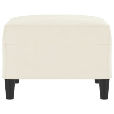 vidaXL Υποπόδιο Κρεμ 70x55x41cm Βελούδινο 1 τεμ.
