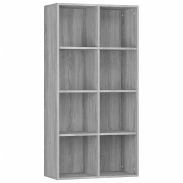 vidaXL Βιβλιοθήκη/Βοηθητικό Ντουλάπι Γκρι sonoma 66x30x130cm Επεξ Ξύλο 1 τεμ.