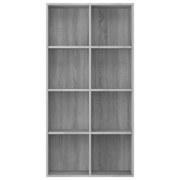 vidaXL Βιβλιοθήκη/Βοηθητικό Ντουλάπι Γκρι sonoma 66x30x130cm Επεξ Ξύλο 1 τεμ.