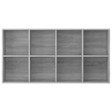 vidaXL Βιβλιοθήκη/Βοηθητικό Ντουλάπι Γκρι sonoma 66x30x130cm Επεξ Ξύλο 1 τεμ.