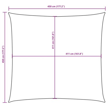 vidaXL Πανί Σκίασης Τετράγωνο Κίτρινο 4,5 x 4,5 μ. από Ύφασμα Oxford