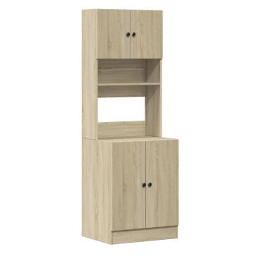 vidaXL Στήλη Κουζίνας Sonoma Δρυς 60x50x180cm από Επεξεργασμένο Ξύλο