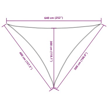 vidaXL Πανί Σκίασης Τρίγωνο Πορτοκαλί 4 x 5 x 6,4 μ. από Ύφασμα Oxford