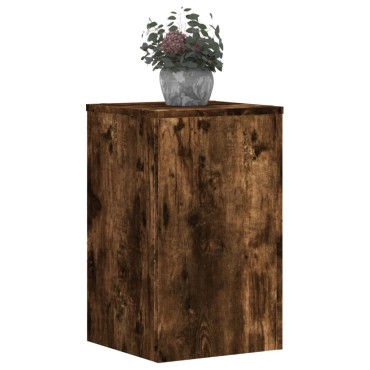 vidaXL Βάσεις Φυτών 2Τεμ. Καπνιστή Δρυς 30x30x50εκ. Επεξεργασμένο Ξύλο