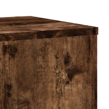 vidaXL Βάσεις Φυτών 2Τεμ. Καπνιστή Δρυς 30x30x50εκ. Επεξεργασμένο Ξύλο