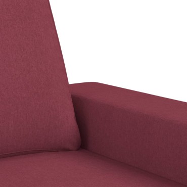 vidaXL Σετ Σαλονιού 3 τεμ. μπορντό Υφασμάτινο 154x77x80cm  Διθέσιος