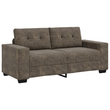 vidaXL Καναπέας Loveseat Σκούρο Γκρι σε Τεχνητό Δέρμα 181x77x82cm