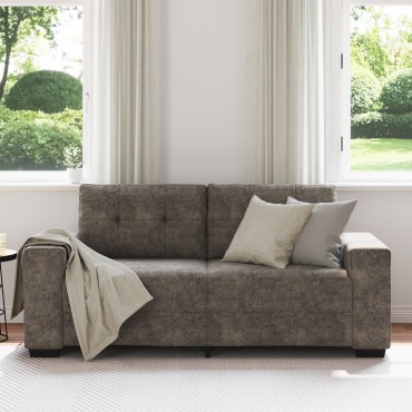 vidaXL Καναπέας Loveseat Σκούρο Γκρι σε Τεχνητό Δέρμα 181x77x82cm
