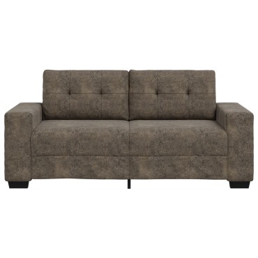 vidaXL Καναπέας Loveseat Σκούρο Γκρι σε Τεχνητό Δέρμα 181x77x82cm