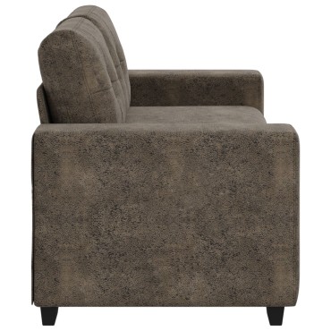 vidaXL Καναπέας Loveseat Σκούρο Γκρι σε Τεχνητό Δέρμα 181x77x82cm