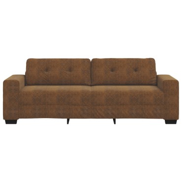 vidaXL Καναπές 3 Θέσεων Καφέ Συνθετική Δέρμα 221x78x80cm