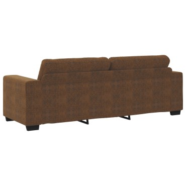 vidaXL Καναπές 3 Θέσεων Καφέ Συνθετική Δέρμα 221x78x80cm