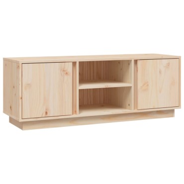 vidaXL Έπιπλο Τηλεόρασης 110x35x40,5cm από Μασίφ Ξύλο Πεύκου