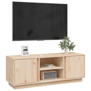 vidaXL Έπιπλο Τηλεόρασης 110x35x40,5cm από Μασίφ Ξύλο Πεύκου