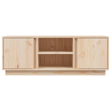 vidaXL Έπιπλο Τηλεόρασης 110x35x40,5cm από Μασίφ Ξύλο Πεύκου