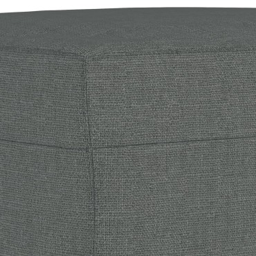vidaXL Υποπόδιο Σκούρο Γκρι 60x50x41cm Υφασμάτινο 1 τεμ.