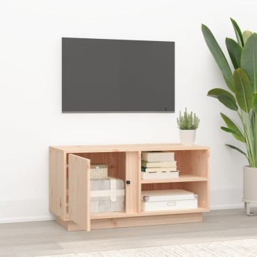 vidaXL Έπιπλο Τηλεόρασης 80x35x40,5cm από Μασίφ Ξύλο Πεύκου