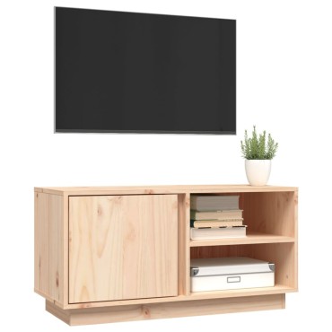 vidaXL Έπιπλο Τηλεόρασης 80x35x40,5cm από Μασίφ Ξύλο Πεύκου