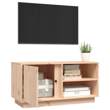 vidaXL Έπιπλο Τηλεόρασης 80x35x40,5cm από Μασίφ Ξύλο Πεύκου