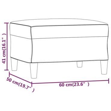 vidaXL Υποπόδιο Μαύρο 60x50x41cm Υφασμάτινο 1 τεμ.