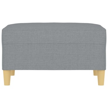 vidaXL Υποπόδιο Ανοιχτό Γκρι 70x55x41cm Υφασμάτινο 1 τεμ.
