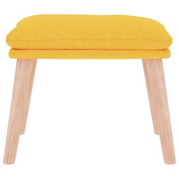 vidaXL Υποπόδιο Μουσταρδί 45x29,5x35cm Υφασμάτινο 1 τεμ.