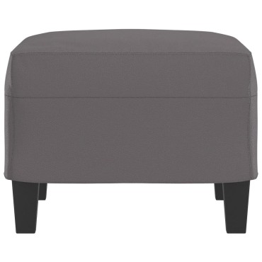 vidaXL Υποπόδιο Γκρι 60x50x41cm από Συνθετικό Δέρμα 1 τεμ.