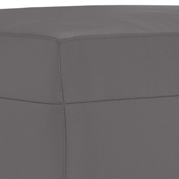 vidaXL Υποπόδιο Γκρι 60x50x41cm από Συνθετικό Δέρμα 1 τεμ.