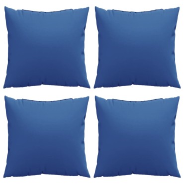 vidaXL Μαξιλάρια Καναπέ 4 τεμ. Μπλε Ρουά 50x50cm Υφασμάτινα