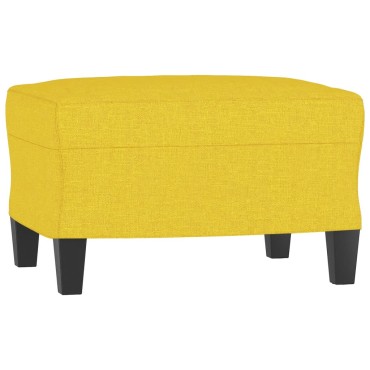 vidaXL Υποπόδιο Ανοιχτό Κίτρινο60x50x41cm Υφασμάτινο 1 τεμ.