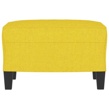 vidaXL Υποπόδιο Ανοιχτό Κίτρινο60x50x41cm Υφασμάτινο 1 τεμ.