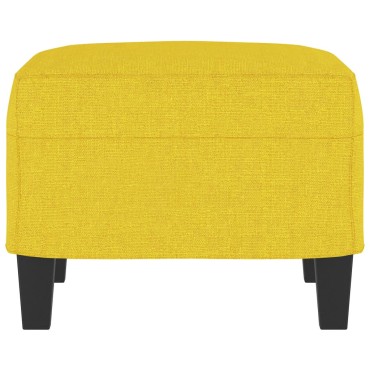 vidaXL Υποπόδιο Ανοιχτό Κίτρινο60x50x41cm Υφασμάτινο 1 τεμ.
