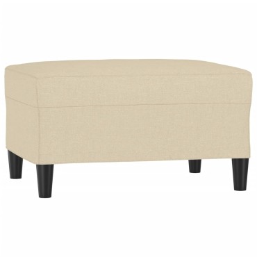 vidaXL Υποπόδιο Κρεμ 70x55x41cm Υφασμάτινο 1 τεμ.