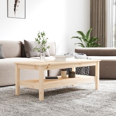 vidaXL Τραπεζάκι Σαλονιού Γκρι 110x50x40cm από Μασίφ Ξύλο Πεύκου 1 τεμ.
