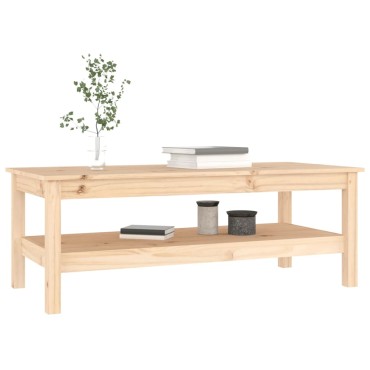 vidaXL Τραπεζάκι Σαλονιού Γκρι 110x50x40cm από Μασίφ Ξύλο Πεύκου 1 τεμ.