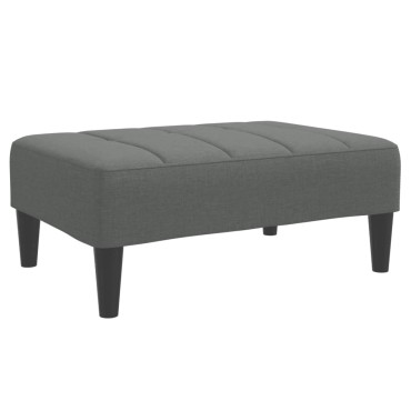 vidaXL Υποπόδιο Σκούρο Γκρι 77x55x31cm Υφασμάτινο 1 τεμ.