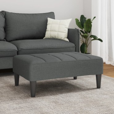 vidaXL Υποπόδιο Σκούρο Γκρι 77x55x31cm Υφασμάτινο 1 τεμ.