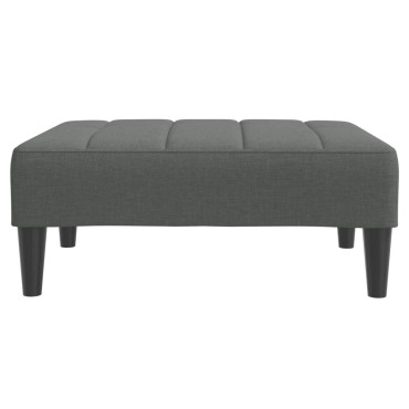 vidaXL Υποπόδιο Σκούρο Γκρι 77x55x31cm Υφασμάτινο 1 τεμ.
